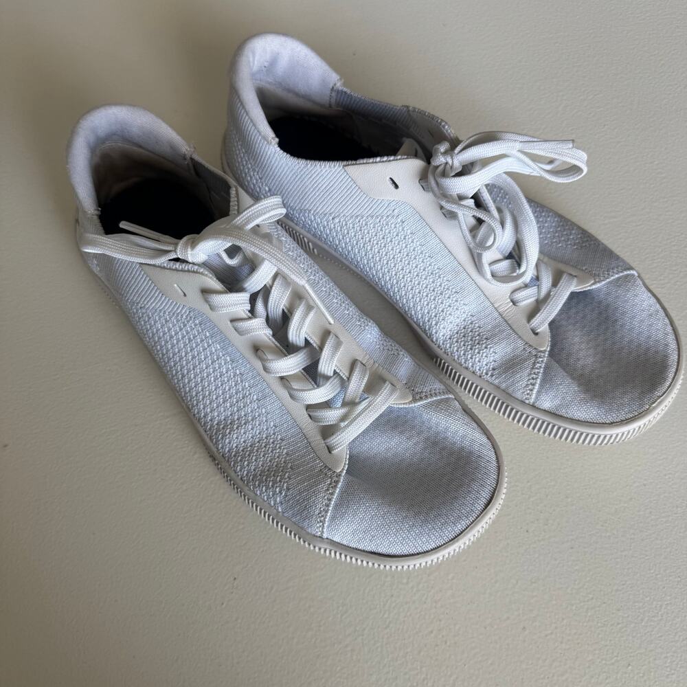 Flux Adapt Trainer White Athletic Knit Barefoot Shoe Sneaker Womens 6 Mens 5